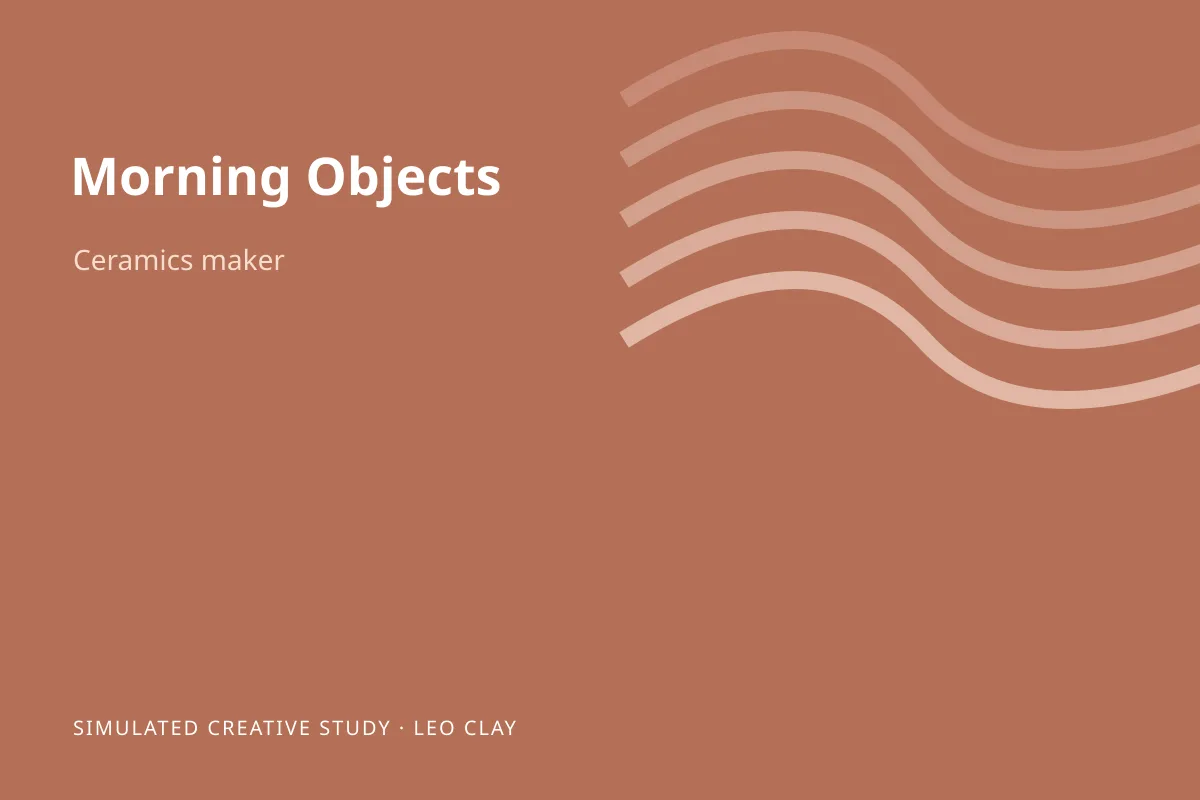 Illustrated simulated project study for Morning Objects