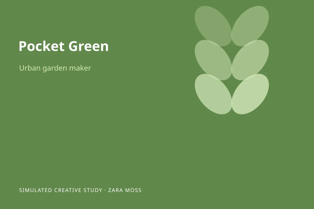Illustrated simulated project study for Pocket Green