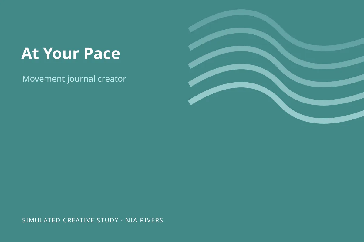 Illustrated simulated project study for At Your Pace
