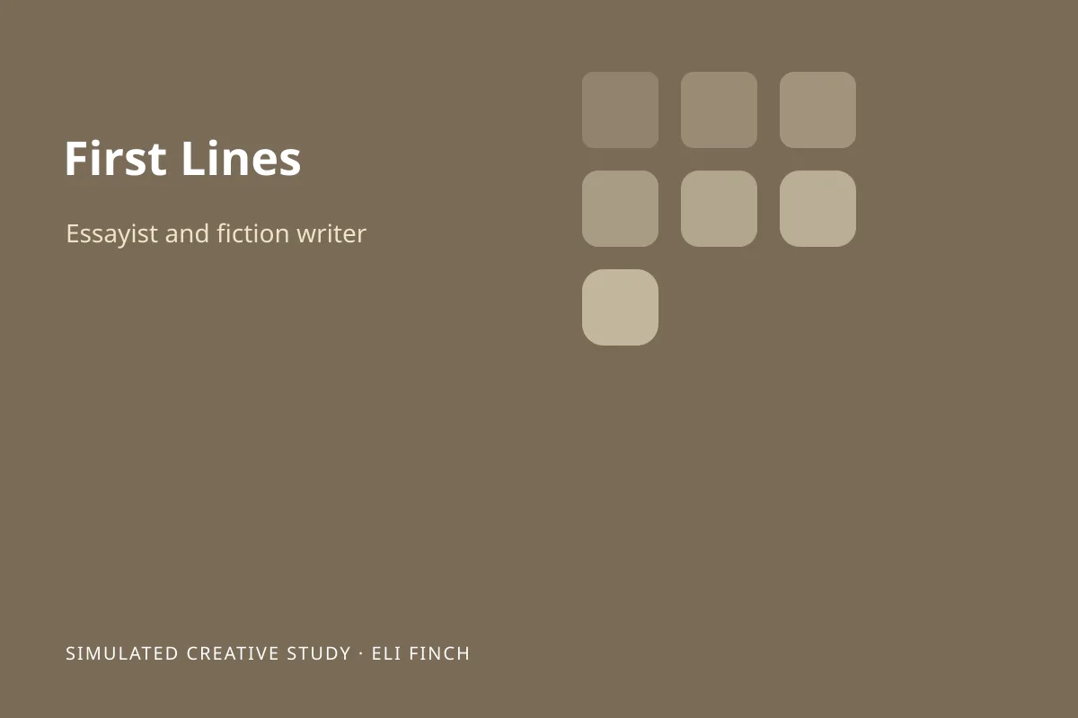 Illustrated simulated project study for First Lines