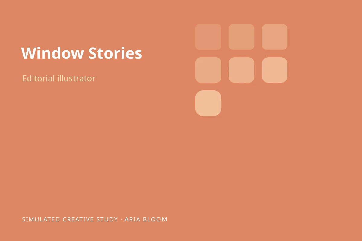 Illustrated simulated project study for Window Stories