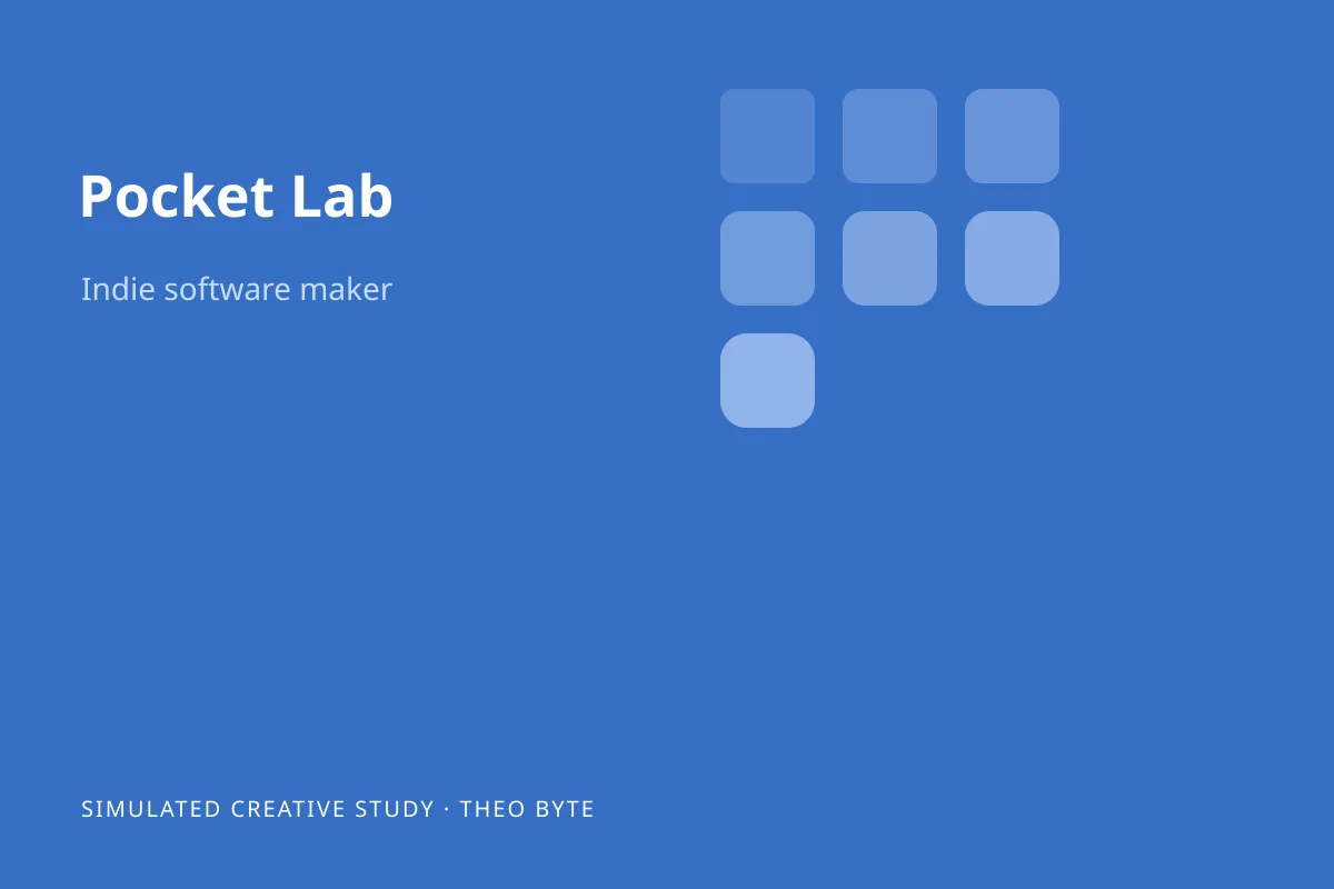 Illustrated simulated project study for Pocket Lab