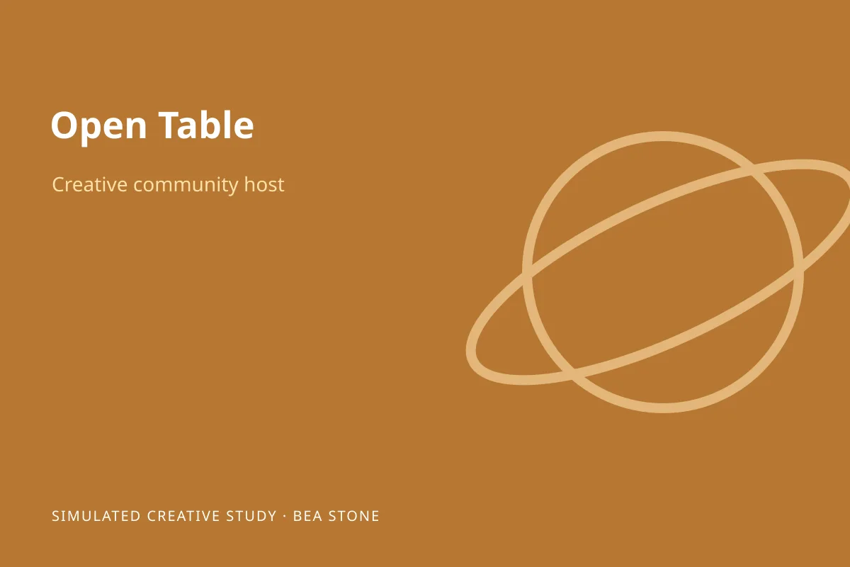 Illustrated simulated project study for Open Table