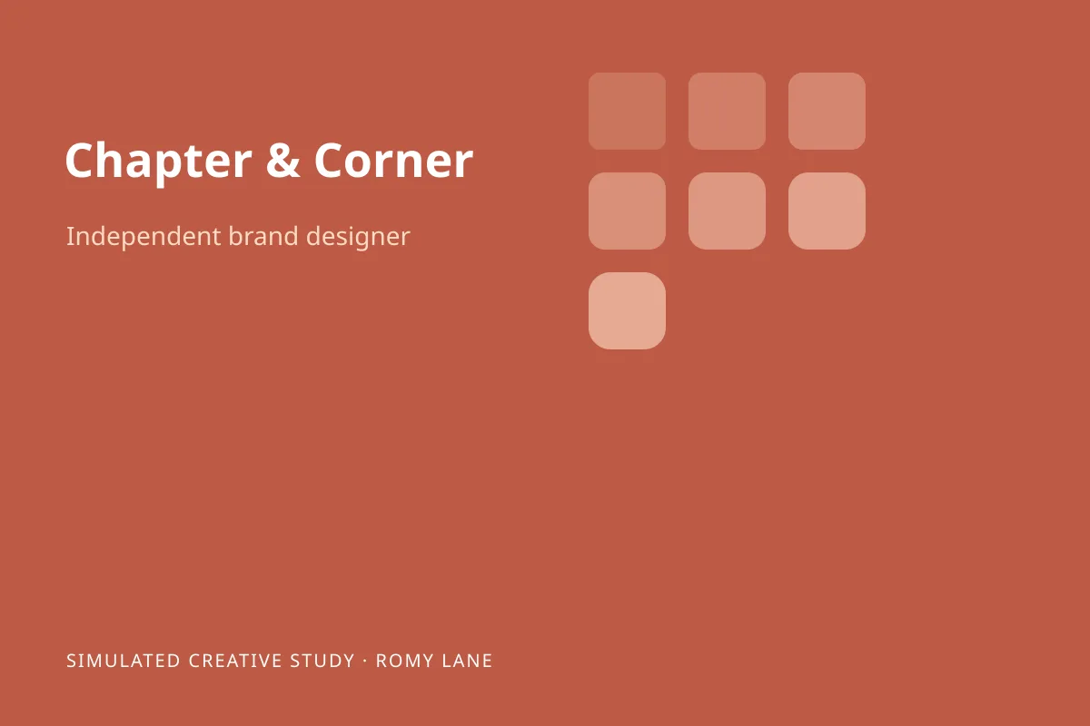 Illustrated simulated project study for Chapter & Corner