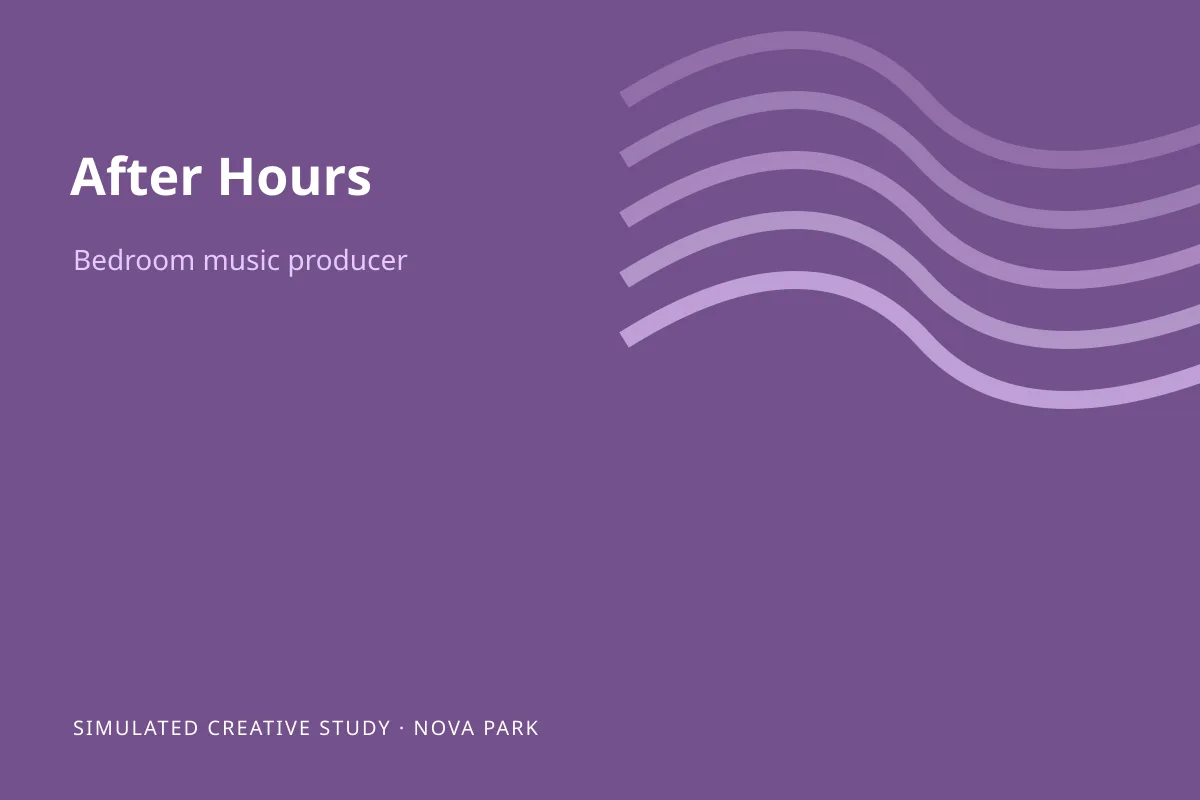Illustrated simulated project study for After Hours