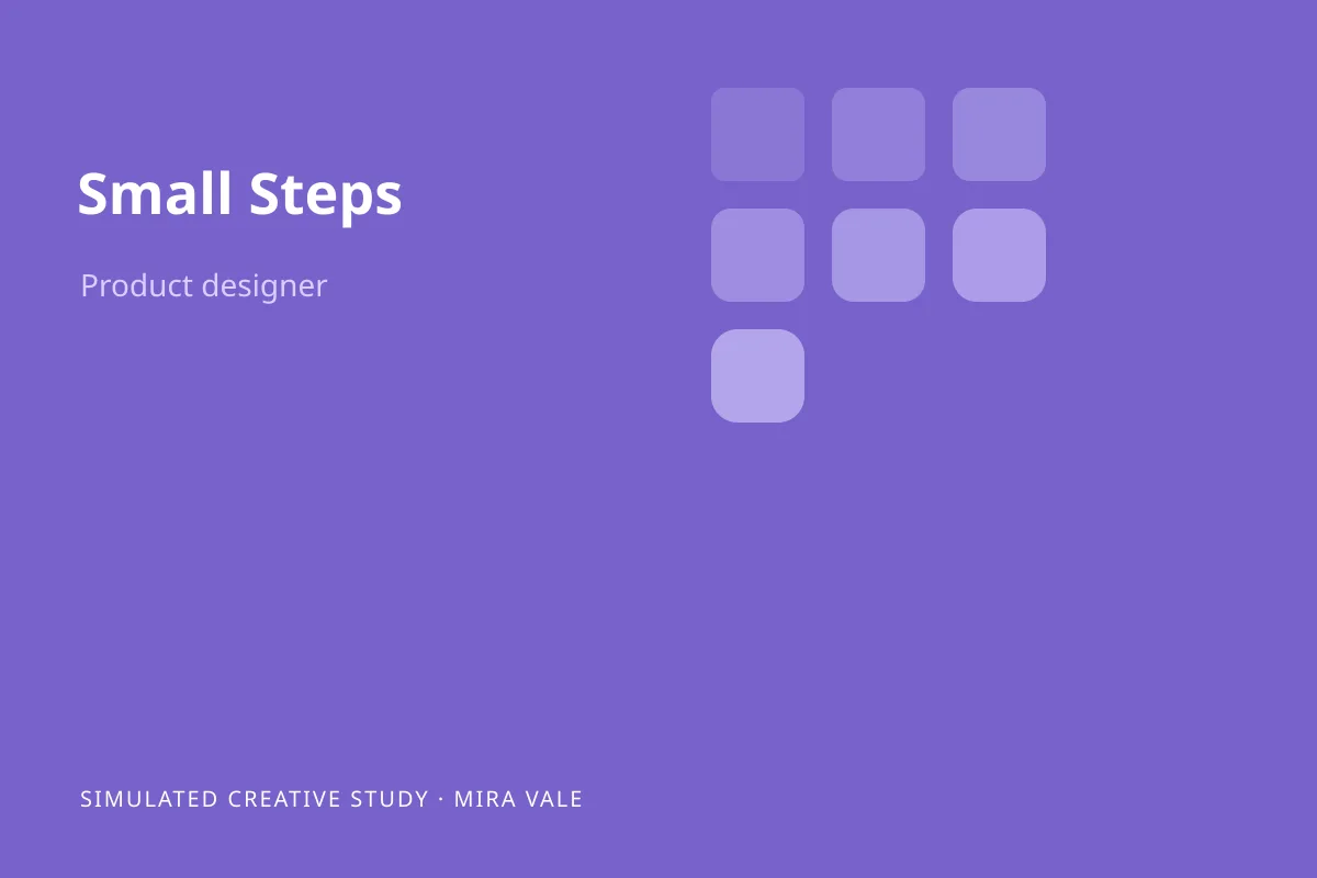 Illustrated simulated project study for Small Steps