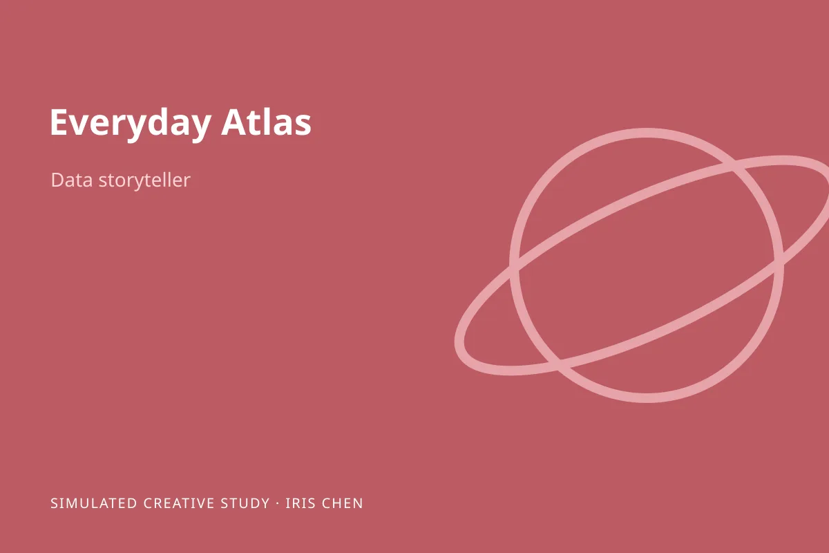 Illustrated simulated project study for Everyday Atlas
